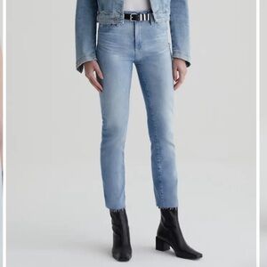 AG The Stevie Mid-Rise Skinny Cropped Jeans
